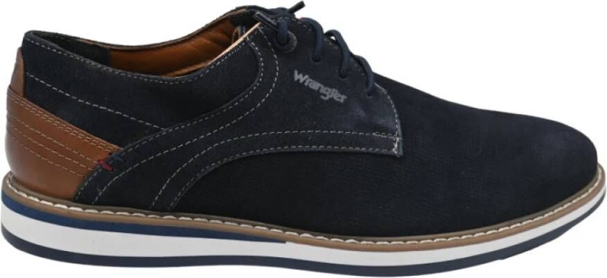 Wrangler Veterschoenen Marineblauw Suède Hunter Black Heren