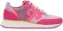 Wushu Ruyi Fuchsia Leren Sneakers met Wol Inzet Pink Dames - Thumbnail 1