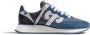 Wushu Ruyi Suede en Nylon Sneakers Blue Heren - Thumbnail 1