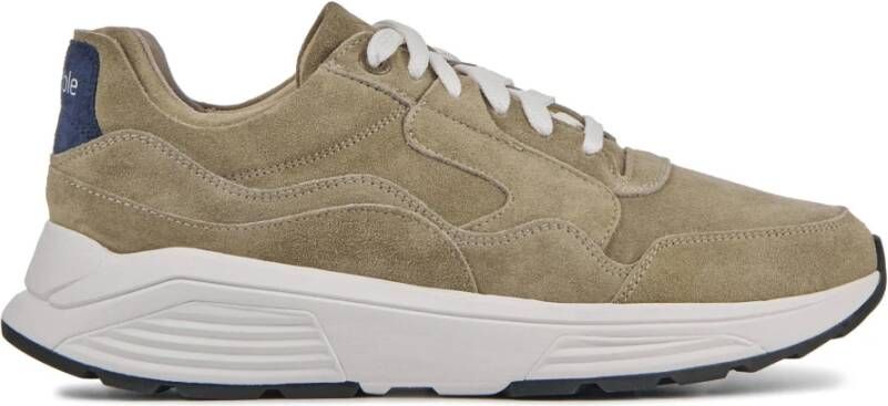 Xsensible Beige Suede Stretchwalker Sneakers voor Mannen Beige Heren