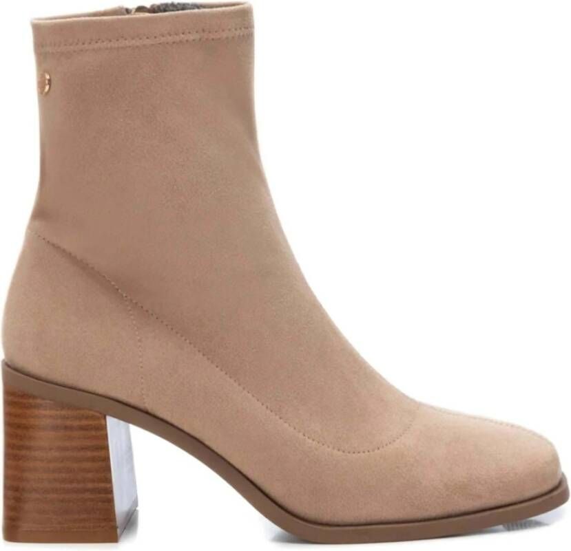 XTI Enkellaarzen Beige Dames