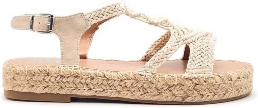 XTI Platte Sandalen Beige Dames