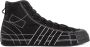 Y-3 Canvas High-Top Sneakers Zwart Platform Black Heren - Thumbnail 1