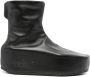 Y-3 Gestructureerde Leren Sleehak Schoenen Black Heren - Thumbnail 1