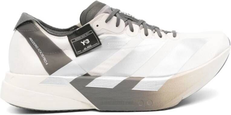 Y-3 Grijze Sneakers met Beige Details Gray Heren