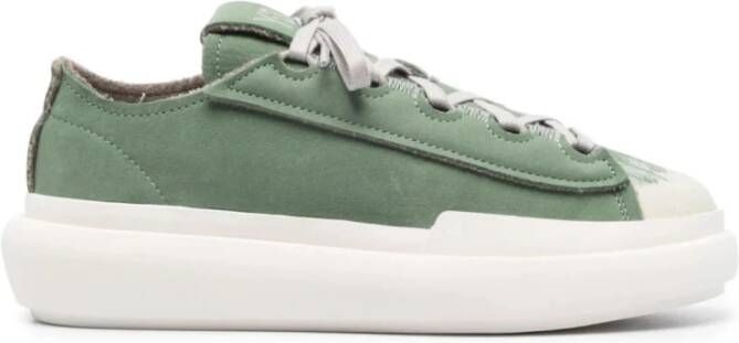 Y-3 Groene Nubuck Leren Sneakers Green Dames