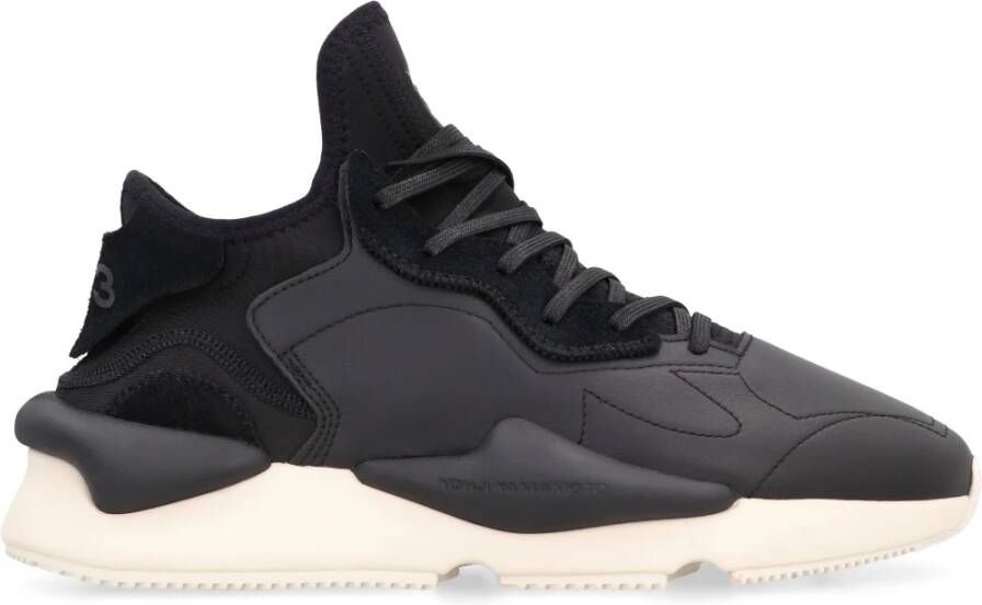 Y-3 Lage Sneakers met Suède Inzetstukken Black Heren