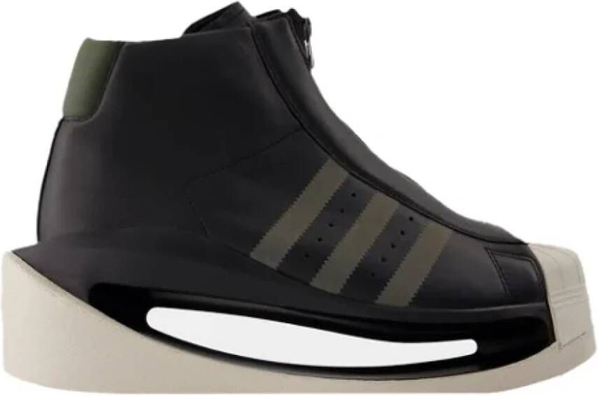 Y-3 Leather sneakers Black Dames