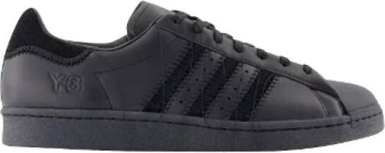 Y-3 Leather sneakers Black Heren