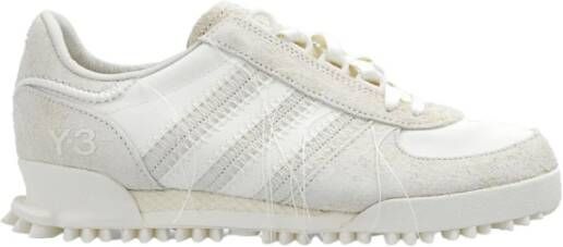 Y-3 Witte Marathon Trail Sneakers van Suède en Stof White