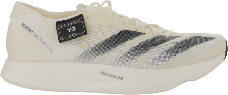 Y-3 Mesh Sneakers Ronde Neus Vetersluiting White