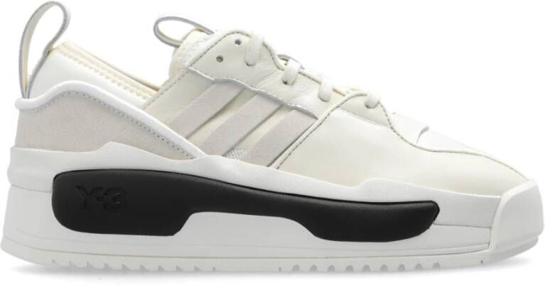 Y-3 Basketbalsneakers van Distressed Leer White Heren