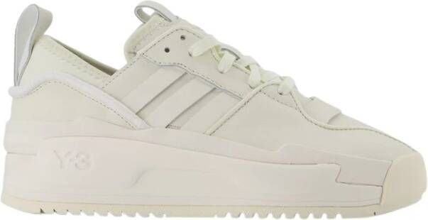 Y-3 Rivalry Sneakers Leer Ronde Neus Vetersluiting White Heren