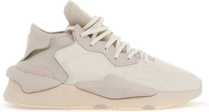 Y-3 Tweekleurige Kaiwa sneakers met leren details White Heren