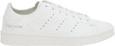 Y-3 Witte lage leren sneakers White Dames