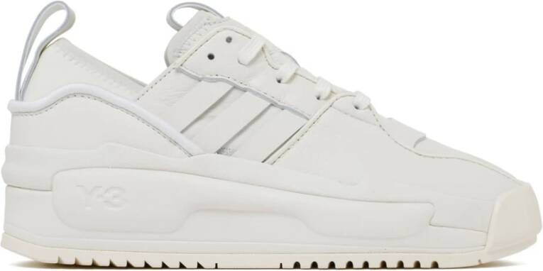 Y-3 Rivalry Sneakers Leer Ronde Neus Vetersluiting White Heren