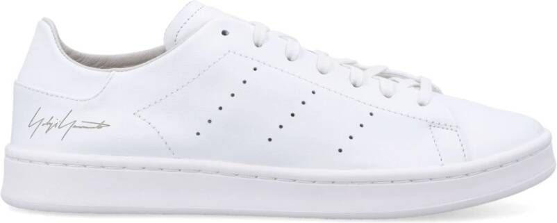 Y-3 Witte Sneakers met Leren Bovenwerk White Unisex