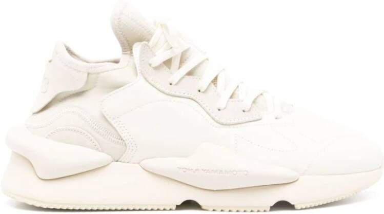 Y-3 Witte Sneakers Paneelontwerp Vetersluiting White Heren