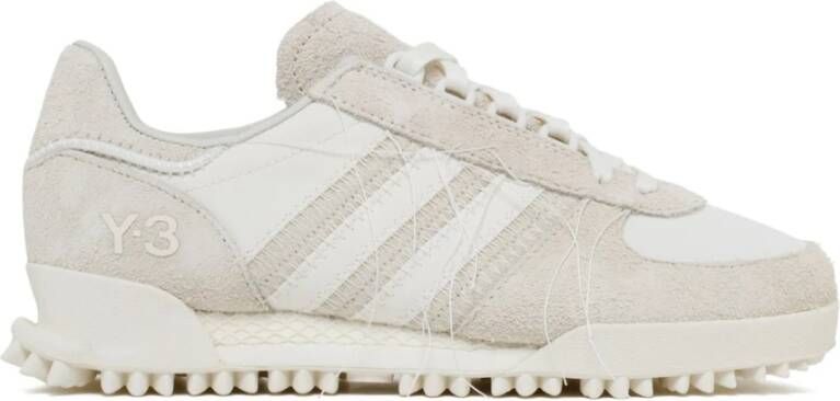 Y-3 Witte Marathon Trail Sneakers van Suède en Stof White