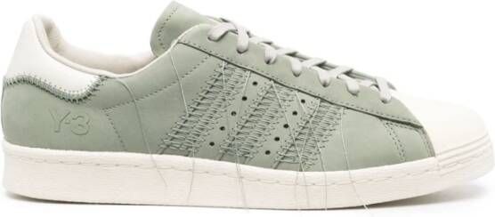 Y-3 Lage Top Sneakers in Superstar Stijl Groen Unisex