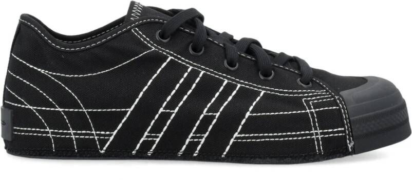 Y-3 Zwarte Canvas Lage Sneakers Black Unisex