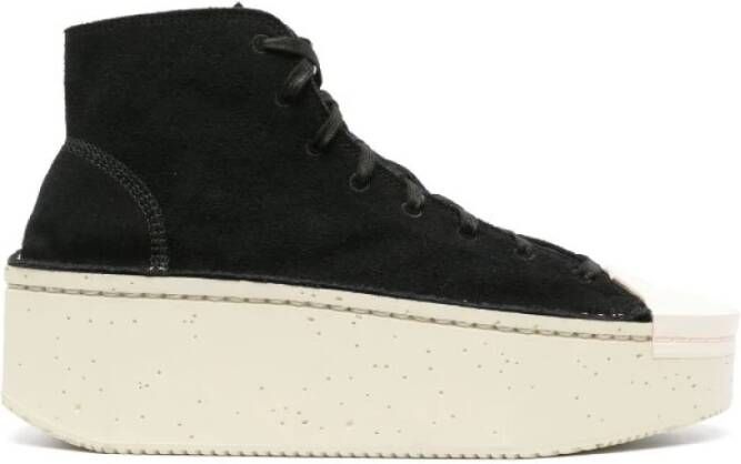 Y-3 Zwarte Hoge Sneakers van Suède Black Heren