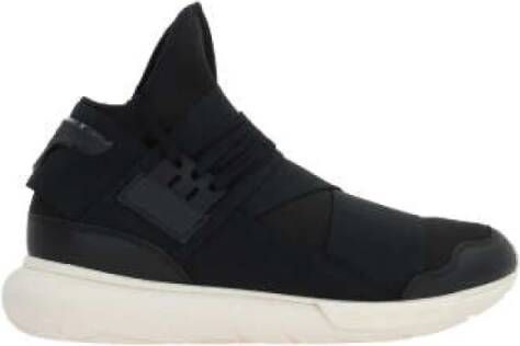 Y-3 Zwarte lage neopreen sneakers met leren details Black Heren