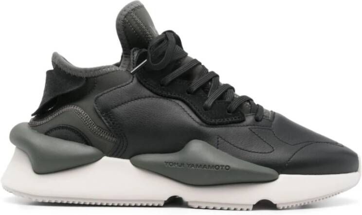 Y-3 Zwarte lage sneakers met neopreen inzetstukken Black Heren