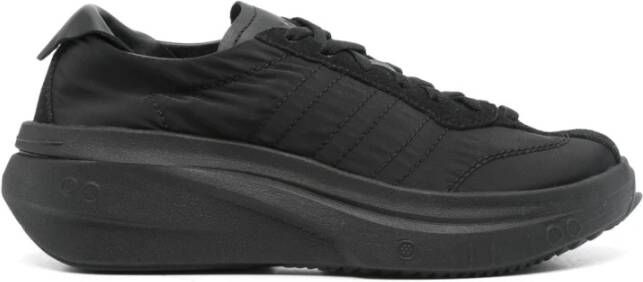 Y-3 Zwarte lage sneakers met suède details Black Dames