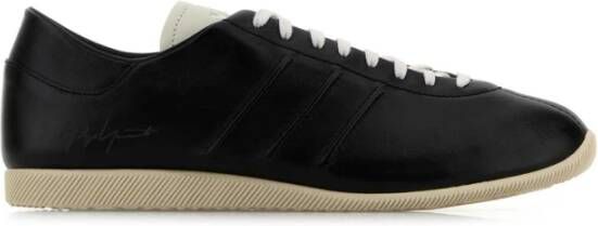 Y-3 Zwarte Leren Japan Sneakers Black Heren