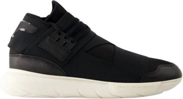 Y-3 Zwarte Leren Qasa Sneakers Black