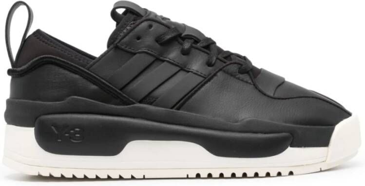 Y-3 Rivalry Leren Sneakers Zwart Wit Black