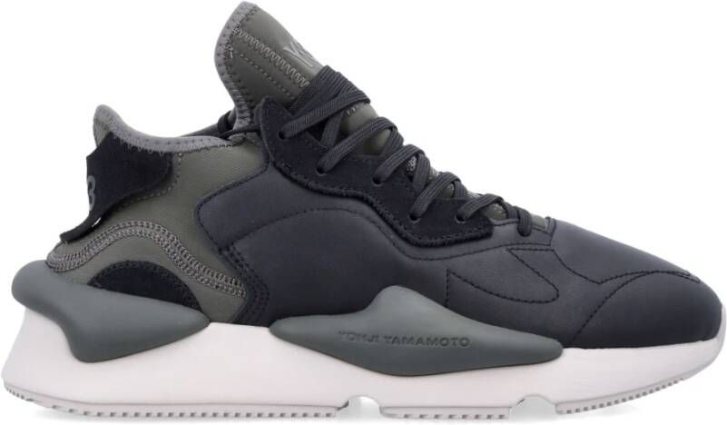 Y-3 Zwarte Sneakers met Olijfkleurige Accenten Black Dames