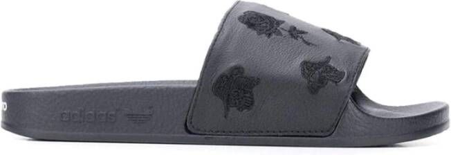 Y-3 Zwarte Tattoo-geïnspireerde Slides Black Dames