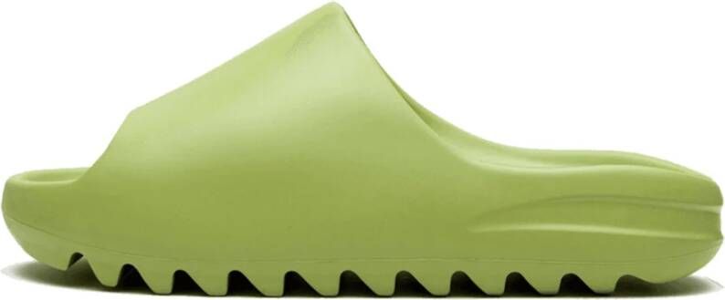 Yeezy Stijlvolle Rubberen Slides Green Heren