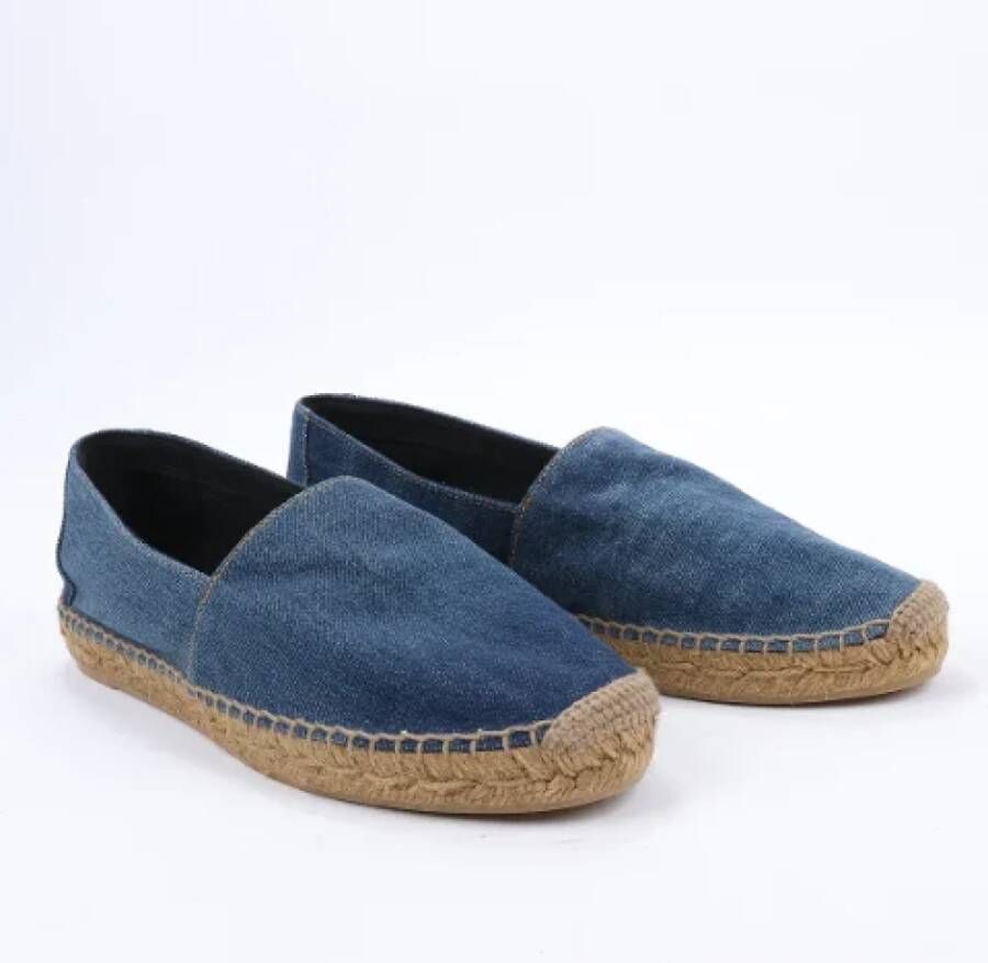 Yves Saint Laurent Vintage Pre-owned Canvas espadrilles Blue Dames