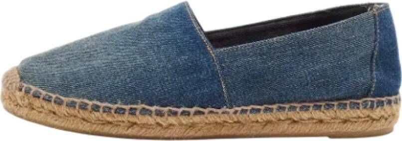 Yves Saint Laurent Vintage Pre-owned Denim flats Blue Dames