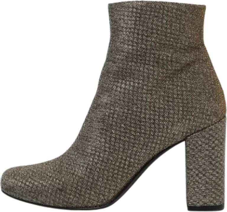 Yves Saint Laurent Vintage Pre-owned Fabric boots Gray Dames