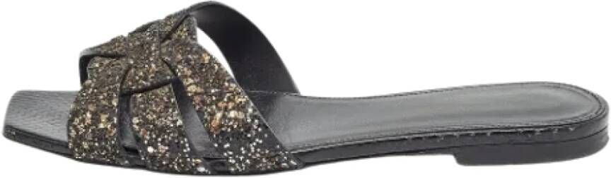 Yves Saint Laurent Vintage Pre-owned Fabric flats Black Dames