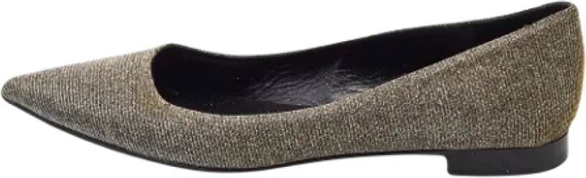 Yves Saint Laurent Vintage Pre-owned Fabric flats Gray Dames