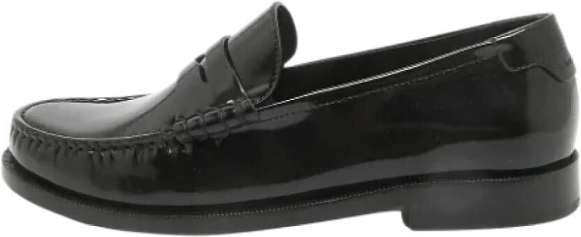 Yves Saint Laurent Vintage Pre-owned Leather flats Black Dames