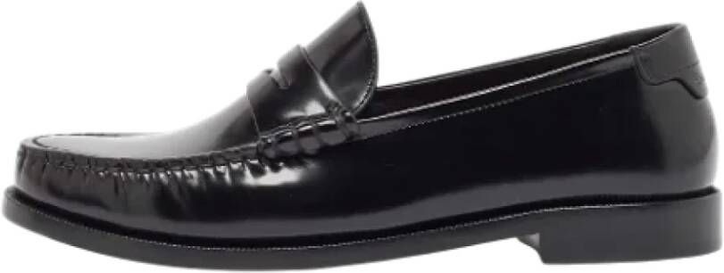 Yves Saint Laurent Vintage Pre-owned Leather flats Black Dames