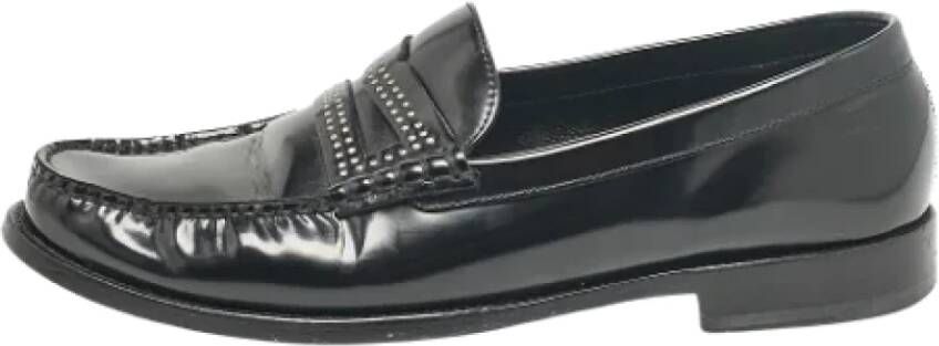 Yves Saint Laurent Vintage Pre-owned Leather flats Black Heren