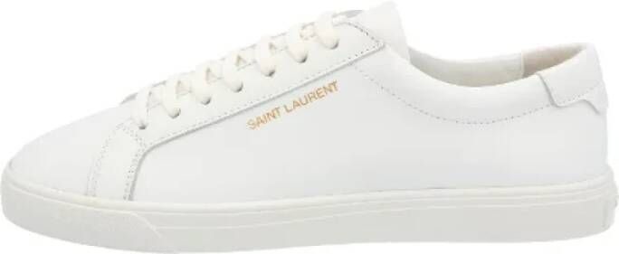 Yves Saint Laurent Vintage Pre-owned Leather flats White Dames