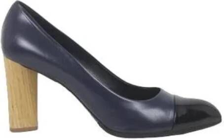 Yves Saint Laurent Vintage Pre-owned Leather heels Blue Dames