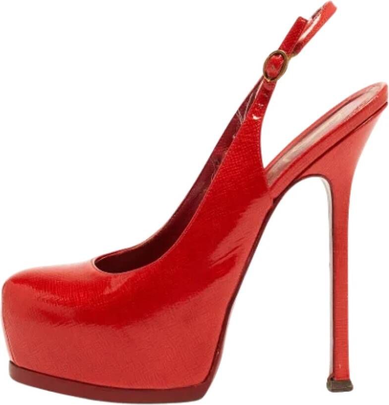 Yves Saint Laurent Vintage Pre-owned Leather heels Red Dames