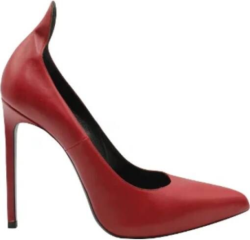 Yves Saint Laurent Vintage Pre-owned Leather heels Red Dames