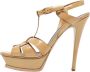 Yves Saint Laurent Vintage Pre-owned Leather sandals Beige Dames - Thumbnail 1