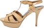 Yves Saint Laurent Vintage Pre-owned Leather sandals Beige Dames - Thumbnail 1