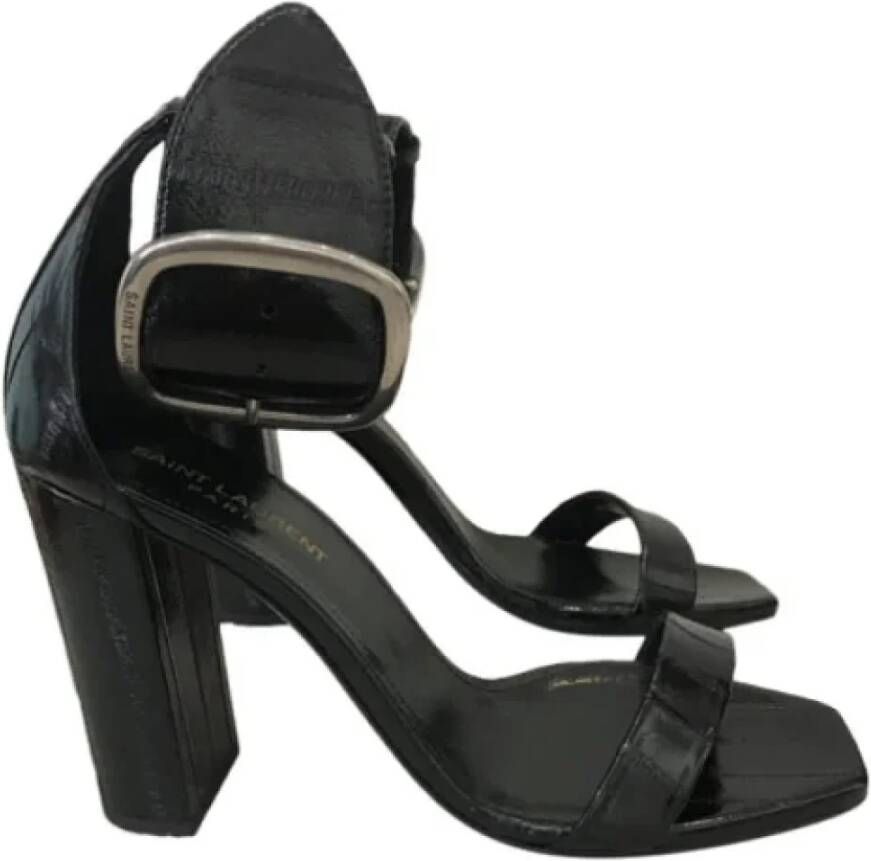 Yves Saint Laurent Vintage Pre-owned Leather sandals Black Dames